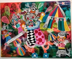 O circo - pintura sobre tela - comprar online