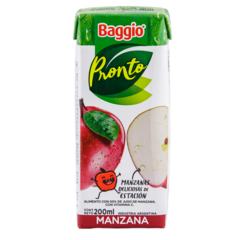 Jugo Baggio Pronto Manzana x 200 ml.