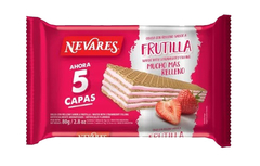 Oblea Nevares 5 Capas Frutilla 80 gr