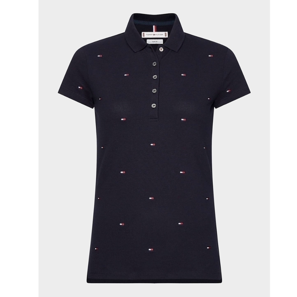 Camisa Polo Tommy Hilfiger C/ Botões Feminina