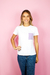 Camiseta Branca com Bolso Lavanda em Algodão Egípcio - comprar online