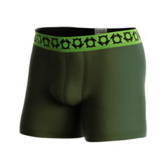 BOXER CLASICO DE ALGODON VERDE MILITAR