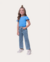 Calça Jeans Wide Leg Infantil Malwee Kids