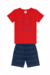 Conjunto de Verão Bordado Infantil Menino Brandili