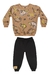 Conjunto de Moletom Masculino Infantil Bee Loop Marrom