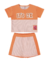 Conjunto Canelado Feminino Infantil Quimby Laranja 10/14 - comprar online