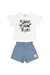 Conjunto Blusa + Shorts Jeans Infantil Quimby