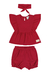 Conjunto em Tecido + Faixa Quimby Vermelho