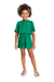 Conjunto Blusa e Shorts Evasê Menina Infantil (Verde) Quimby