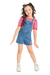 Jardineira em Jeans Infantil para Menina Quimby