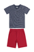 Conjunto Festas Camiseta + Bermuda Infantil (Azul) Quimby