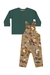 Conjunto Camiseta + Jardineira Quimby Verde + Marrom