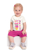 Conjunto Blusa em Ribana + Shorts em Tecido Bengaline Infantil de Verão Quimby- P ao G