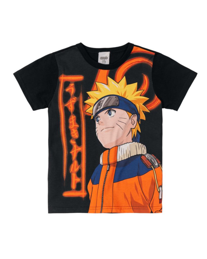 Camiseta Naruto Clássico Infantil Laranja