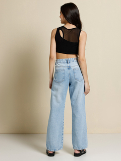 Calça Jeans Wide Leg Blue Stone Poah Noah - comprar online