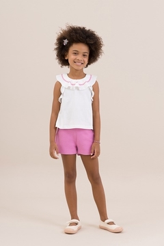 Conjunto Infantil Bata Com Babado E Shorts Beabá - comprar online