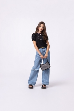 T-Shirt Cropped Teen em Malha Twoin - loja online