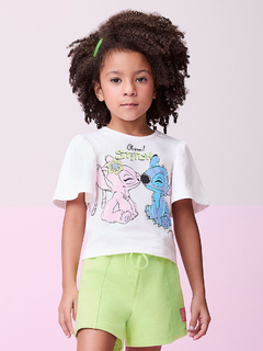 Conjunto Blusa e Short do Stitch e Angel Momi na internet