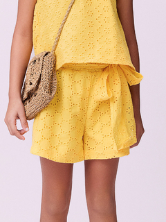 Conjunto Amarelo de Laise com Laço Momi na internet