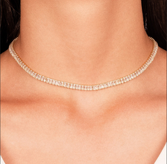 Choker Cristais Baguete - comprar online