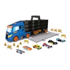 Camión Porta Vehículos Hot Wheels C/6 Autos 51cm 42034 - Magatoys