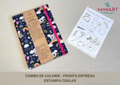 COMBO - LIVRO DE COLORIR + CARTELA DE ADESIVOS - PRONTA ENTREGA