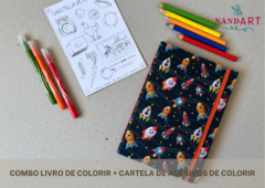 COMBO - LIVRO DE COLORIR + CARTELA DE ADESIVOS - PRONTA ENTREGA - Nandart