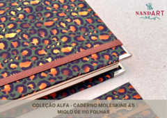 CADERNO MOLESKINE A5 - 110 FOLHAS - COLEÇÃO ALFA