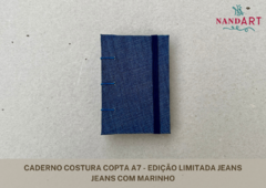 CADERNO COSTURA COPTA A7 - EDIÇÃO LIMITADA JEANS - PRONTA ENTREGA - loja online