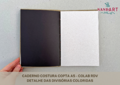 CADERNO COSTURA COPTA A5 - COLAB RDV - PRONTA ENTREGA - loja online