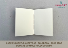 CADERNO COSTURA COPTA A6 - COLAB RDV - PRONTA ENTREGA - comprar online