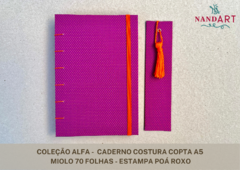 CADERNO COSTURA COPTA A5 - 70 FOLHAS - COLEÇÃO ALFA - comprar online