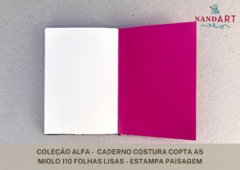 CADERNO COSTURA COPTA A5 - COLEÇÃO ALFA - PRONTA ENTREGA