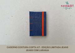 CADERNO COSTURA COPTA A7 - EDIÇÃO LIMITADA JEANS - PRONTA ENTREGA - loja online