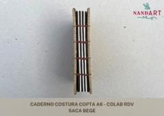 CADERNO COSTURA COPTA A6 - COLAB RDV - PRONTA ENTREGA