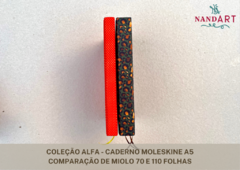 CADERNO MOLESKINE A5 - COLEÇÃO ALFA - PRONTA ENTREGA - Nandart