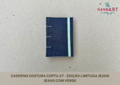 CADERNO COSTURA COPTA A7 - EDIÇÃO LIMITADA JEANS - PRONTA ENTREGA na internet