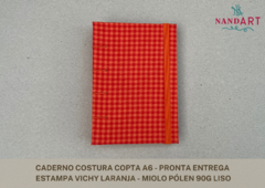 CADERNO COSTURA COPTA A6 - PRONTA ENTREGA - Nandart