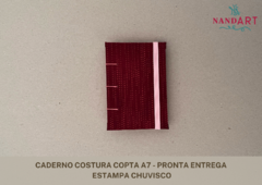 CADERNO COSTURA COPTA A7 - PRONTA ENTREGA - Nandart