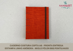 CADERNO COSTURA COPTA A6 - PRONTA ENTREGA