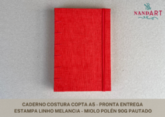 CADERNO COSTURA COPTA A5 - PRONTA ENTREGA - Nandart