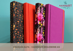 CADERNO MOLESKINE A5 - COLEÇÃO ALFA - PRONTA ENTREGA