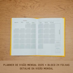 PLANNER VISÃO MENSAL 2025 + BLOCO 24 FOLHAS - comprar online