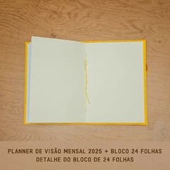 PLANNER VISÃO MENSAL 2025 + BLOCO 24 FOLHAS - PRONTA ENTREGA na internet