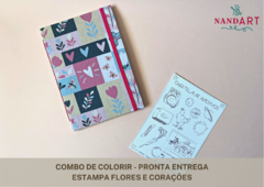 COMBO - LIVRO DE COLORIR + CARTELA DE ADESIVOS - PRONTA ENTREGA na internet