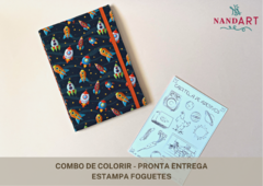 COMBO - LIVRO DE COLORIR + CARTELA DE ADESIVOS - PRONTA ENTREGA - loja online