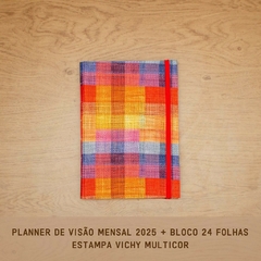 PLANNER VISÃO MENSAL 2025 + BLOCO 24 FOLHAS - PRONTA ENTREGA - Nandart