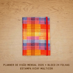 PLANNER VISÃO MENSAL 2025 + BLOCO 24 FOLHAS - Nandart