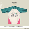 REMERA FLOWERS BIKE MANGA 3/4