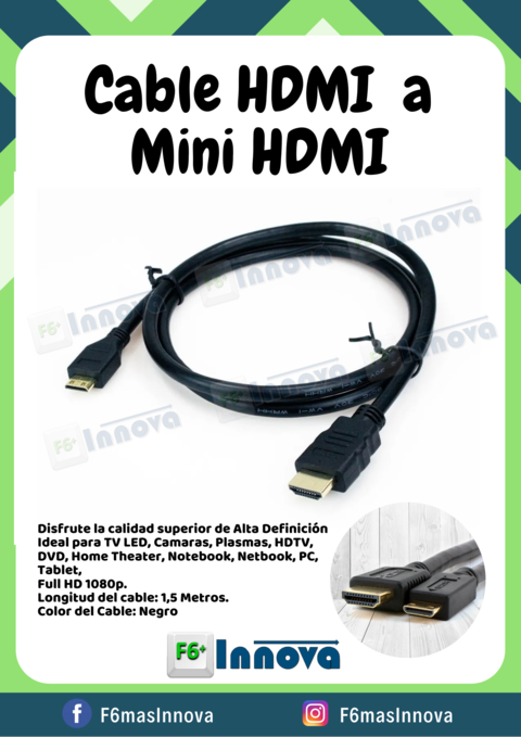 Cable HDMI  a Mini HDMI
